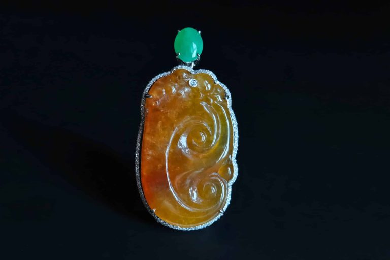 ice red jade, natural red jadeite, natural red jade stone, red jade pendant mens, art nouveau pendants for sale, red jade jewellery for sale, carved jade pendants for sale, jade jewellery singapore, Gem Gardener