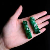 Jade Dragon Belt Hook, chinese jade dragon belt hook, antique jade belt buckle, green jadeite dragon pendant, carved jade dragon pendant, Gem Gardener