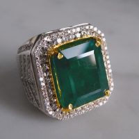 Big Emerald Mens Ring, natural zambian emerald ring, vintage emerald mens ring, emerald mens ring buy online, mens ring singapore, emerald rings singapore, Gem Gardener
