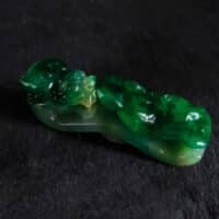 Jade Dragon Belt Hook, chinese jade dragon belt hook, antique jade belt buckle, green jadeite dragon pendant, carved jade dragon pendant, Gem Gardener