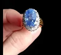 light blue sapphire ring, 15ct natural blue sapphire, light blue sapphire stone, blue sapphire halo ring, unheated blue sapphire ring, blue sapphire ring singapore, nizam jewelry, Gem Gardener