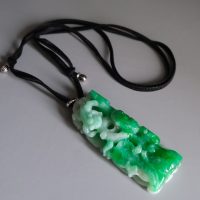 jade chilong, chilong pendant, green jade jadeite pendant, green jadeite carved pendant, vintage carved jade pendant, high quality jade, jade carving singapore, jade pendant singapore, Gem Gardener