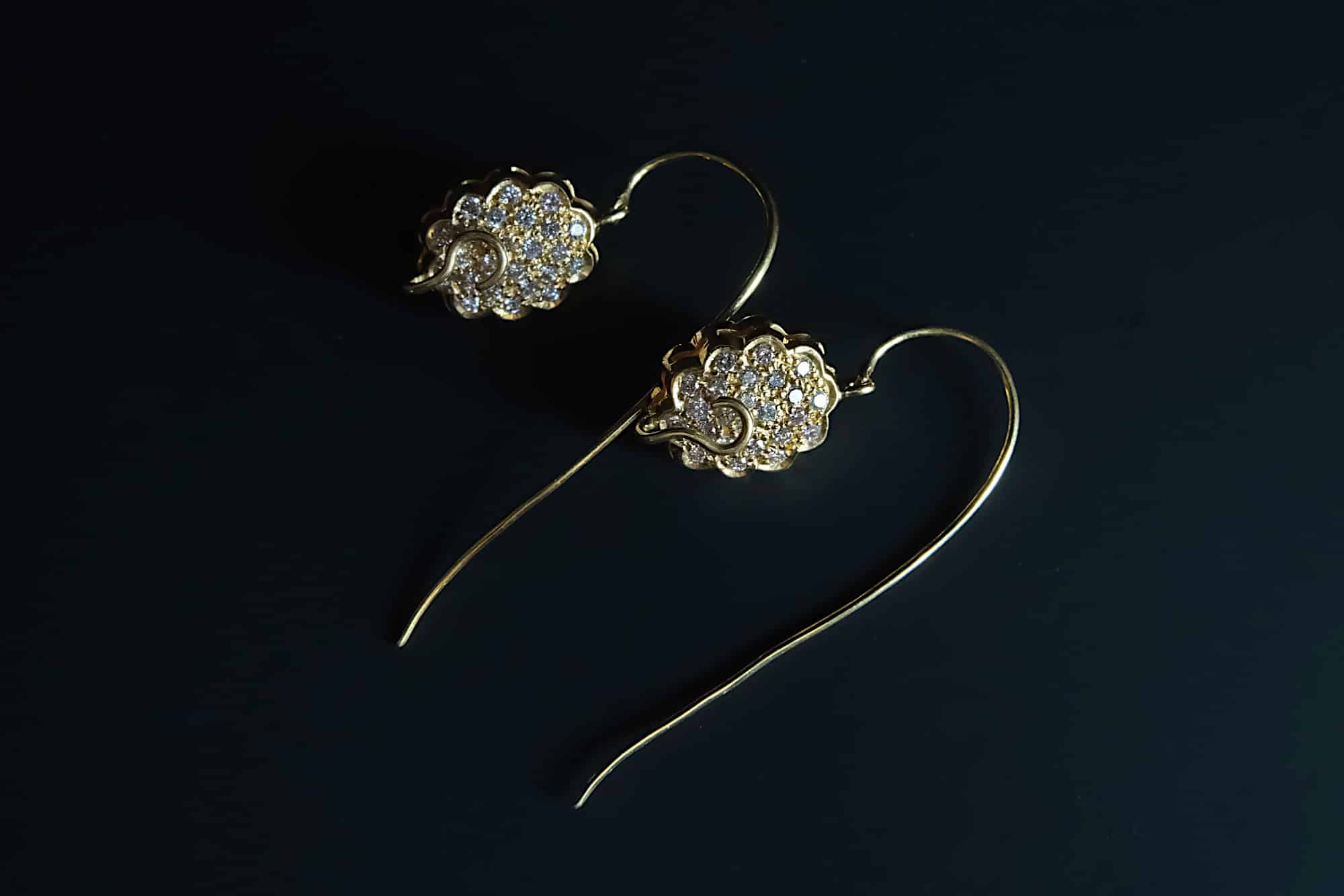 Audrey Juniper Diamond Drop Earrings - Blue main image 1
