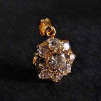 Old European Cut Diamond Pendant, antique diamond pendants for sale, victorian diamond pendant, peranakan jewelry singapore, antique peranakan jewellery, Gem Gardener