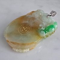Yellow Jade Carved Pendant, carved jadeite pendant, carved jade jewelry for sale, large carved jade pendant, jade pendant singapore, jadeite pendants for sale, Gem Gardener