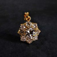Old European Cut Diamond Pendant, antique diamond pendants for sale, victorian diamond pendant, peranakan jewelry singapore, Gem Gardener