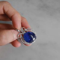 Large Blue Sapphire Pendant, intense blue sapphire, cornflower blue sapphire pendant, blue sapphire singapore, big sapphire pendant, Gem Gardener