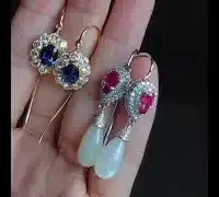 ruby sapphire diamond earrings video