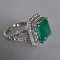 natural emerald stone ring, no oil emerald, 6ct emerald ring, emerald engagement ring singapore, emerald ring singapore, Gem Gardener