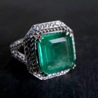natural emerald stone ring, no oil emerald, 6ct emerald ring, emerald stone ring singapore, emerald engagement ring singapore, emerald ring singapore, Gem Gardener