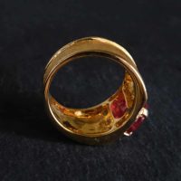mens gold red ruby ring, blood red ruby mens ring, natural ruby mens ring, natural untreated ruby rings. red ruby ring singapore, Gem Gardener