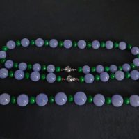 Lavender Jadeite Jade Necklace, lavender jade bead necklace, large jade bead choker necklace, christies jade bead necklace, christies lavender jadeite ring, sotheby's jadeite, purple jade necklace, lavender jade necklace for sale, Gem Gardener