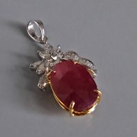 vintage ruby pendant, antique ruby pendant, red ruby pendant, natural ruby pendant gold, ruby pendant singapore, unheated ruby, Gem Gardener