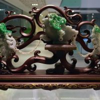 Jadeite Jade Ornaments, jade carved ornament, dragon phoenix wedding, jade dragon phoenix, chinese wedding gift ideas, ornament chinese wedding, jadeite jade carvings, vintage jade carvings, antique chinese carvings, Gem Gardener