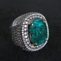 Big Emerald Mens Ring, big colombian emerald ring, emerald intense green, big emerald stone gold ring, large emerald ring buy, large emerald diamond ring for sale, Gem Gardener