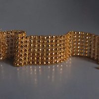 Wide Gold Link Bracelet, Traditional chinese bracelet, peranakan bracelet, antique gold jewellery singapore, vintage peranakan jewellery, Gem Gardener