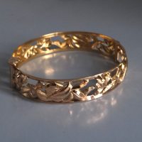 Phoenix Gold Bangle, peranakan bracelet, carved gold bangles, vintage peranakan jewellery, antique gold jewellery singapore, 22k gold bangle bracelet, Gem Gardener