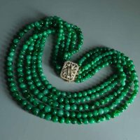 jadeite choker necklace, vintage jade beaded necklace, jade bead necklace for sale, jade necklace singapore, fine jade jewelry hong kong, jade jewelry singapore, multi strand choker beaded necklace, Gem Gardener