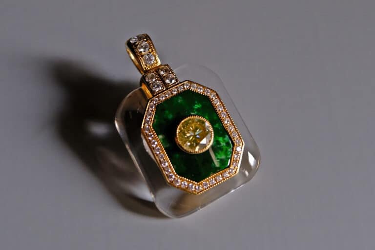 Art Deco Jade Pendant, art deco diamond pendant necklace, pendant diamond quartz necklace, fancy yellow diamond pendant, jade diamond pendant necklace, art deco pendants jewelry, jade pendant singapore, Gem Gardener
