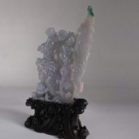 lavender jade carving, lavender jadeite jade, chinese jade auction, jade carvings value, auspicious carvings, antique jade carvings for sale, antique chinese carvings, Gem Gardener