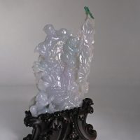 lavender jade carving, lavender jadeite jade, chinese jade auction, jade carvings value, auspicious carvings, antique jade carvings for sale, antique chinese carvings, Gem Gardener