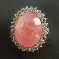 Orange Pink Sapphire Ring, padparadscha sapphire ring, light pink sapphire ring, pink orange sapphire jewelry, large unheated pink sapphire, burmese pink sapphire ring, light pink sapphire stone, burma sapphire ring, Gem Gardener