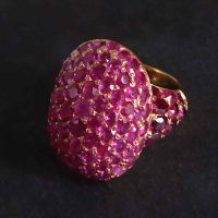 burmese antique ruby ring, antique ruby rings for sale, ruby ring singapore, antique ruby cluster ring, vintage ruby ring, ruby jewellery singapore, Gem Gardener