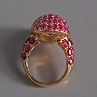 burmese antique ruby ring, antique ruby rings for sale, ruby ring singapore, antique ruby cluster ring, vintage ruby ring, ruby jewellery singapore, Gem Gardener