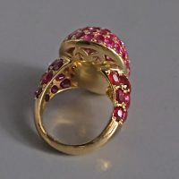 burmese antique ruby ring, antique ruby rings for sale, ruby ring singapore, antique ruby cluster ring, vintage ruby ring, ruby jewellery singapore, Gem Gardener