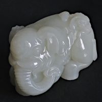 nephrite jade elephant, Jade Elephant Carving, jade elephant figurine, jade elephant feng shui, nephrite jade elephant, nephrite jade carvings, vintage jade carvings, Gem Gardener