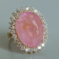 Orange Pink Sapphire Ring, padparadscha sapphire ring, light pink sapphire ring, pink orange sapphire jewelry, large unheated pink sapphire, burmese pink sapphire ring, light pink sapphire stone, burma sapphire ring, Gem Gardener
