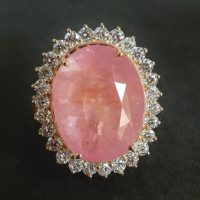 Orange Pink Sapphire Ring, padparadscha sapphire ring, light pink sapphire ring, pink orange sapphire jewelry, large unheated pink sapphire, burmese pink sapphire ring, light pink sapphire stone, burma sapphire ring, Gem Gardener