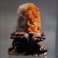 Carved Jade Dragon Figurine, jade ornaments for sale, jade auction singapore, jade dragon carving, red jade carving, jade carving singapore