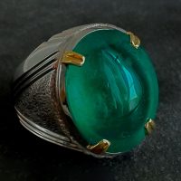 large emerald stone ring, emerald stone cabochon ring, large emerald stone ring, big colombian emerald ring, emerald cabochon stone price, buy colombian emerald, rare gemstones for sale, Gem Gardener