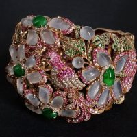 Art Nouveau Cuff Bracelet, art nouveau examples, high jewelry bracelet, flower bangle bracelet gold, art nouveau jewellery, art nouveau singapore, Gem Gardener