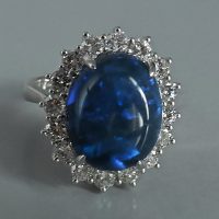 Big Black Opal Ring, black opal ring for sale, australian black opal engagement ring, dark blue opal ring, opal ring singapore, black blue opal engagement ring, large opal ring with diamonds, black opal fine jewelry, Gem Gardener