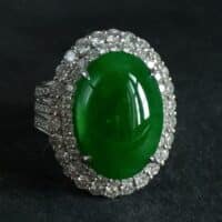 Imperial Green Jadeite Ring, imperial green jade price, imperial green jade ring for sale, jade ring singapore, fine jadeite jewelry, jadeite ring auction, Gem Gardener