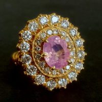 Padparadscha Sapphire Ring, padparadscha sapphire engagement ring, light padparadscha sapphire, padparadscha sapphire singapore, sapphire ring singapore, Gem Gardener