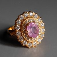 Padparadscha Sapphire Ring, padparadscha sapphire engagement ring, light padparadscha sapphire, padparadscha sapphire singapore, sapphire ring singapore, Gem Gardener