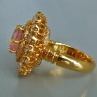 Padparadscha Sapphire Ring, padparadscha sapphire engagement ring, light padparadscha sapphire, padparadscha sapphire singapore, sapphire ring singapore, Gem Gardener