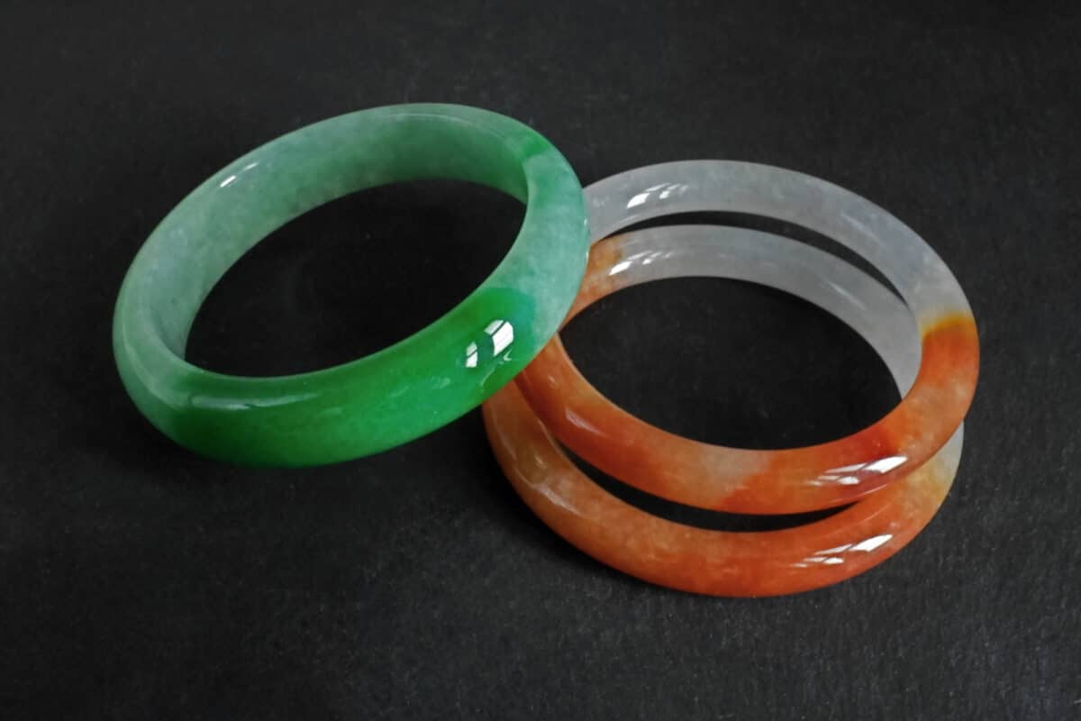 Red jade bangle bracelet sales