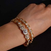 Dainty Diamond Bracelet, delicate diamond bracelet, old european cut diamond bracelet peranakan bracelet, peranakan jewelry singapore, Gem Gardener