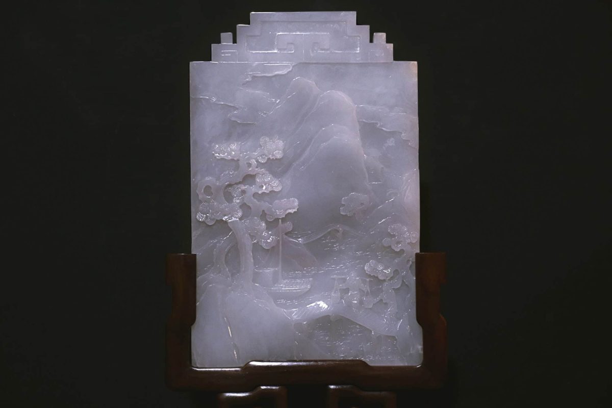 Chinese Jade Table Screen, white jade carvings for sale, nephrite antique jewellery, antique table screen, chinese jade ornaments, jade auction singapore, qing jade carving, Gem Gardener