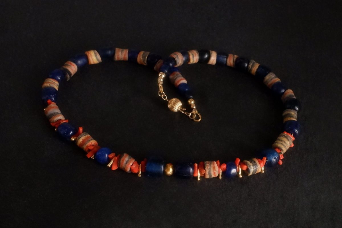 Roman Glass Necklace, ancient roman jewelry reproductions, ancient style jewelry for sale