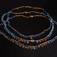 Moonstone Bead Necklace, egyptian style bead necklace, medieval style jewelry, lapis and moonstone jewellery, gold roman style necklace, moonstone necklace singapore, Gem Gardener