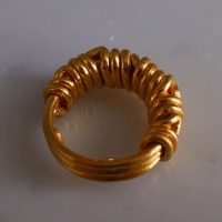 Gold Puzzle Ring, 24k solid gold ring mens, chunky gold rings mens, ancient style rings for sale, roman gold ring singapore, Gem Gardener