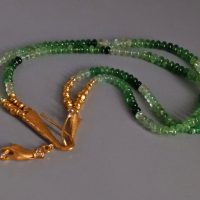Fine Beaded Gold Necklace, Beaded Choker Necklace, double strand beaded necklace, tsavorite bead necklace, garnet bead necklace choker, bead necklace gold clasp, bead necklace singapore, Gem Gardener
