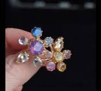 unheated sapphire double flower ring video