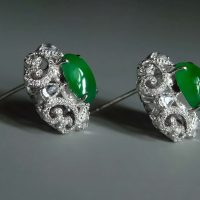 玻璃种翡翠, jadeite transparent, jadeite jade earrings, jadeite earrings studs, jade diamond stud earrings, jade earrings singapore, fine jade jewelry hong kong, jade jewellery singapore, Gem Gardener