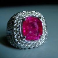 7ct Burmese Ruby Mens Ring
